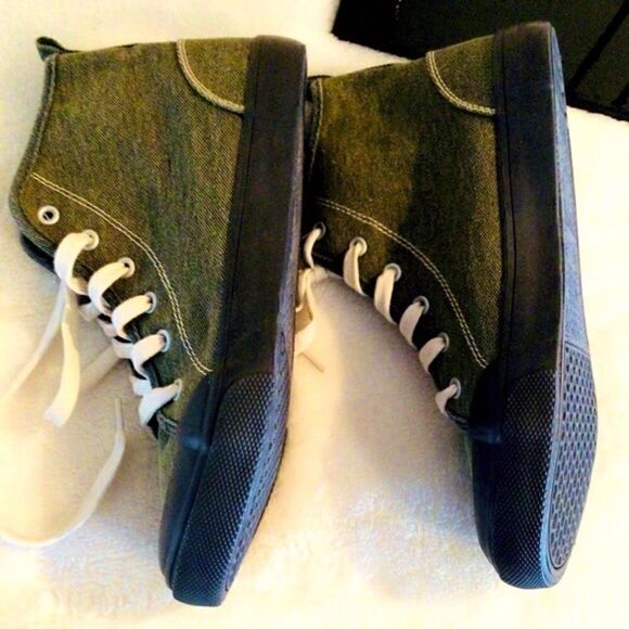 OLD NAVY HIGH TOP LACE UP SNEAKERS -GREEN 5 NWT - Picture 9 of 16